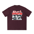 Todo Por La Revolucion Heavyweight Vintage Washed Frayed T-Shirt
