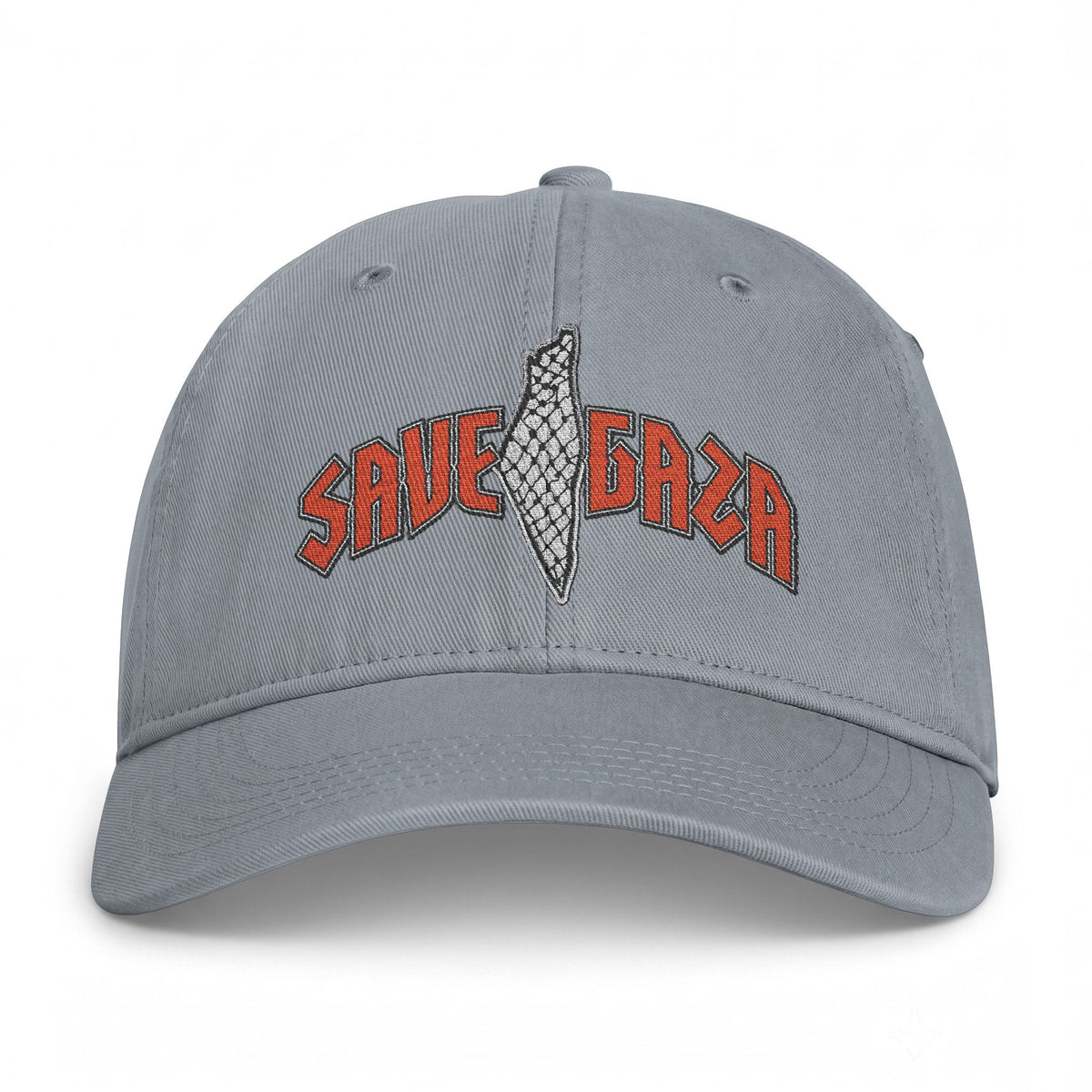 Save Gaza Embroidered Cap — Washed Coastal Baseball Hat