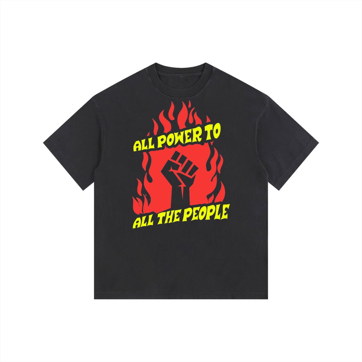 All Power to All the People Mineral Wash Boxy Cotton T-Shirt