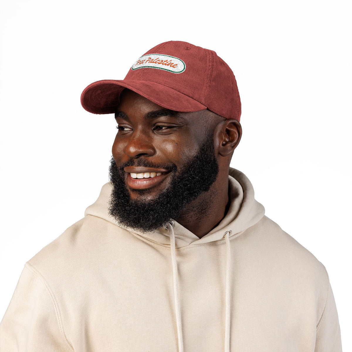 Vintage Corduroy Cap - Embroidered "Free Palestine" Patch, Retro Casual Hat