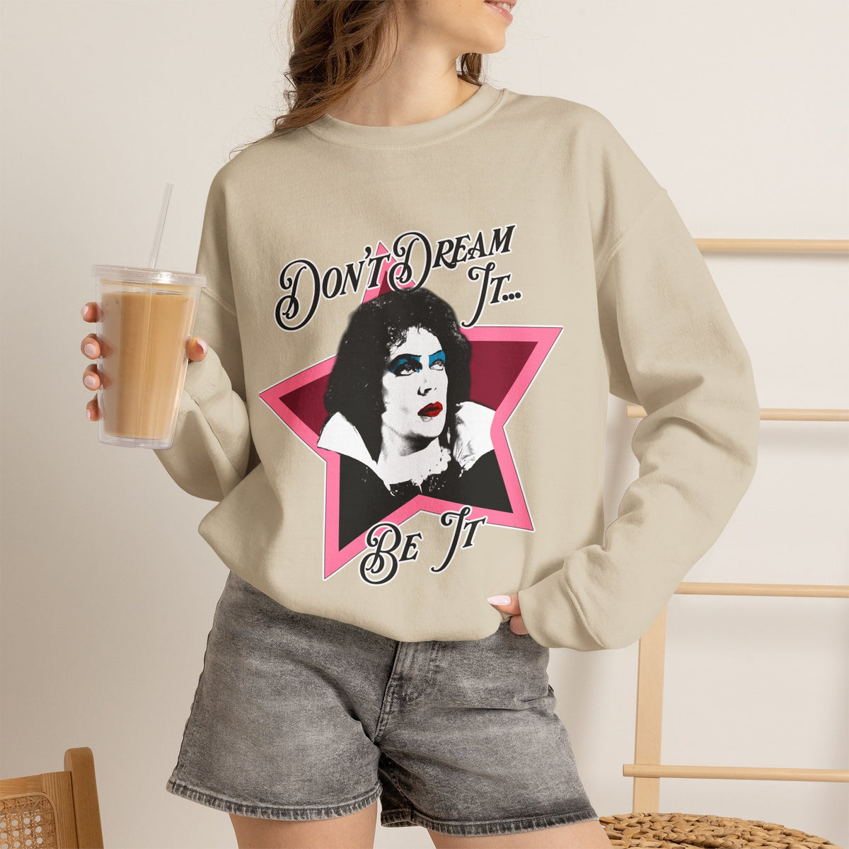 Don't Dream It... Be It Crewneck Sweatshirt — RHPS Star Graphic