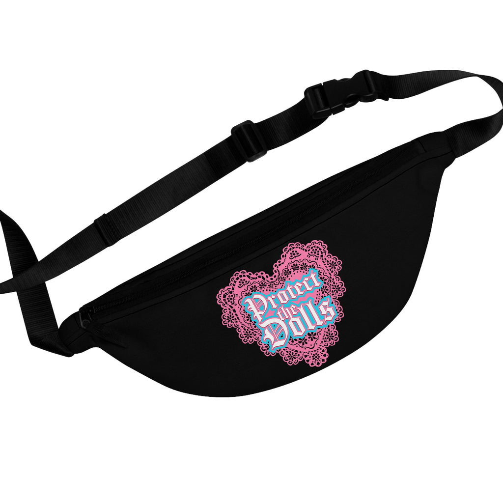 Protect the Dolls Lace Heart Fanny Pack — Trendy Pink Belt Bag