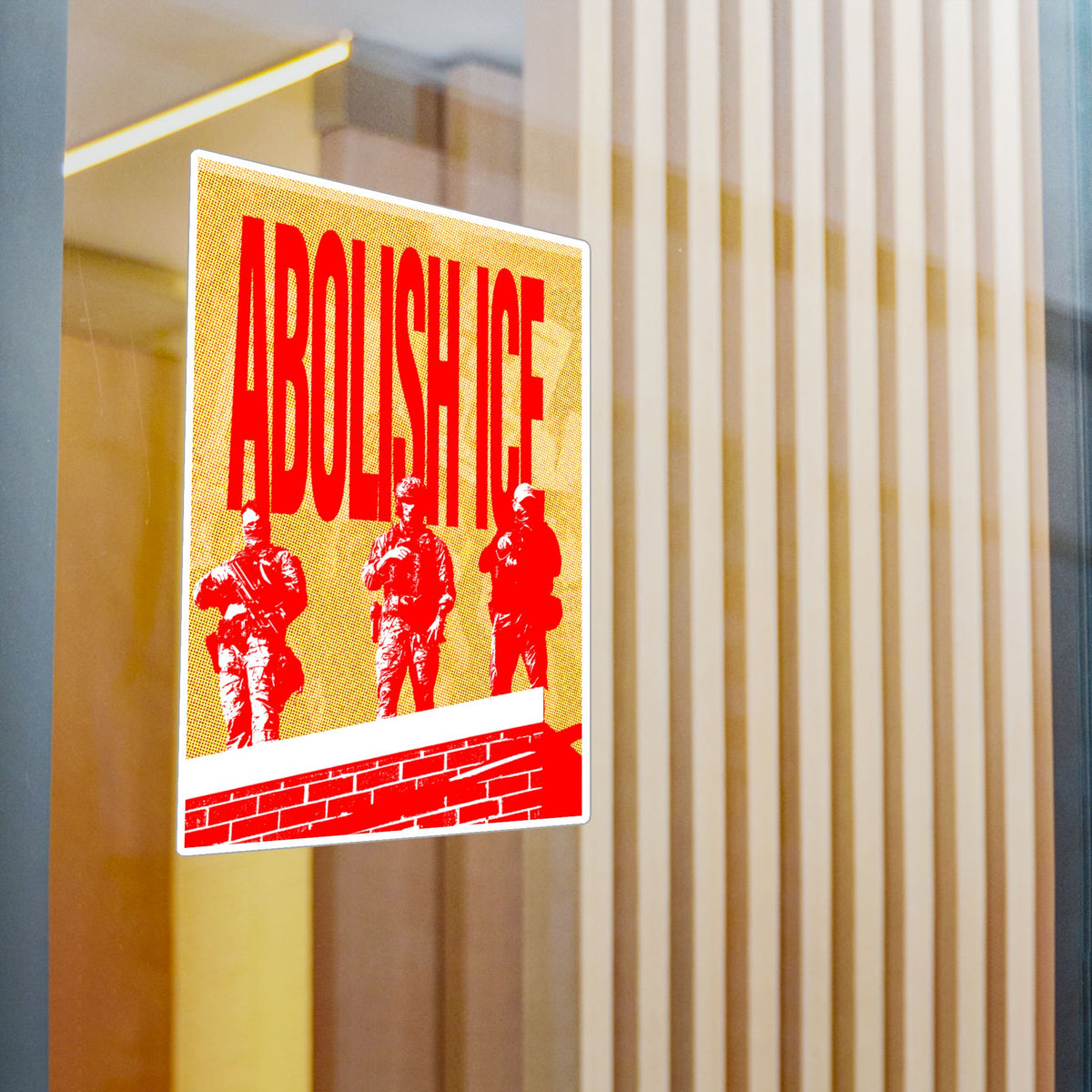 Abolish ICE Protest Kiss-Cut Vinyl Decal