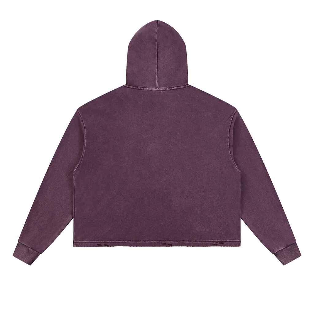 No ICE No KKK No Fascist USA Snow Wash Fleece Oversize Hoodie