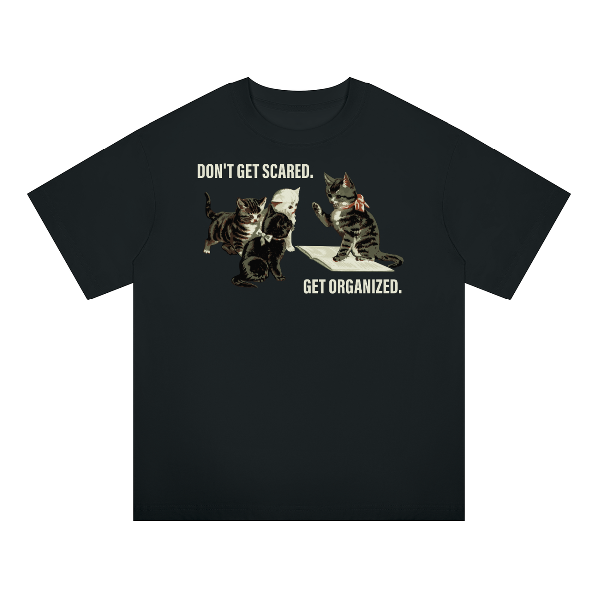 Get Organized Cats Unisex Oversized Drop Shoulder T-Shirt
