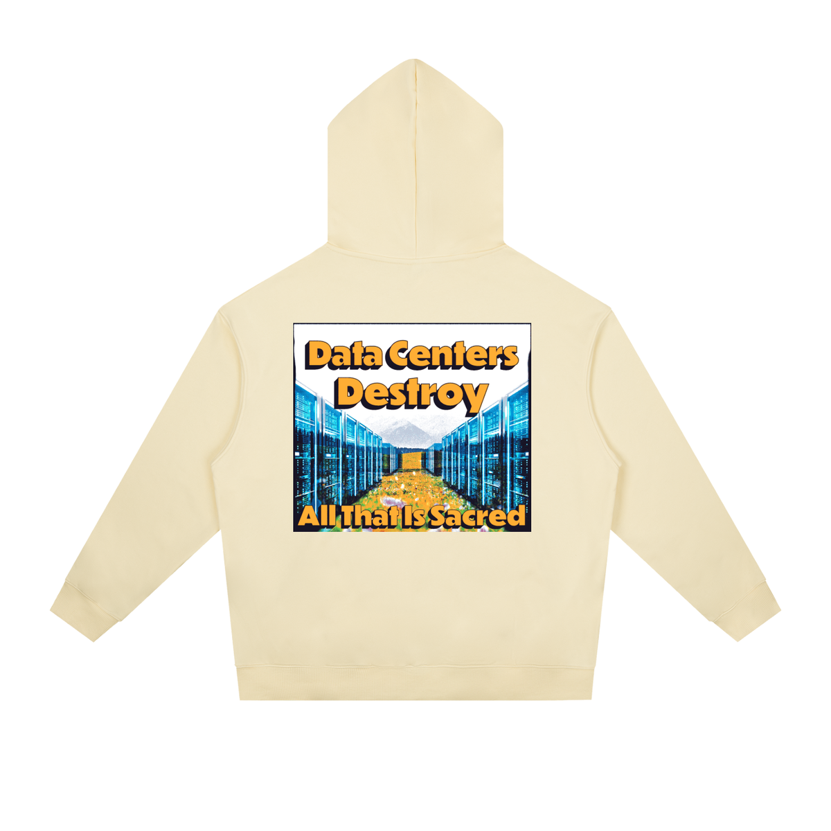 Data Center Destroy Snow Washed Oversized Cotton T-Shirt
