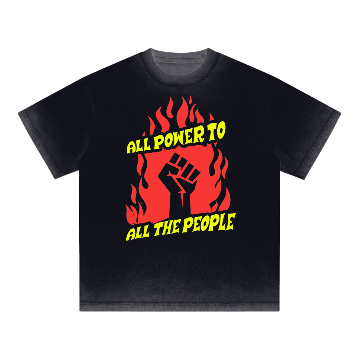 All Power to All the People Mineral Wash Boxy Cotton T-Shirt