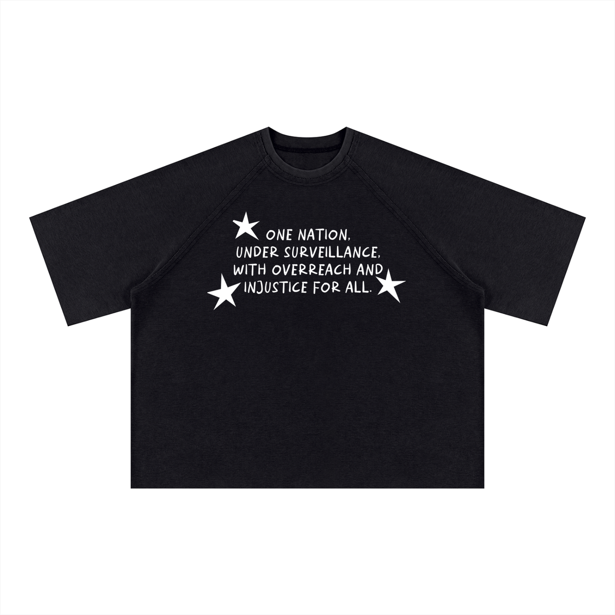 One Nation, Under Surveillance Mineral Wash Boxy Cotton T-Shirt
