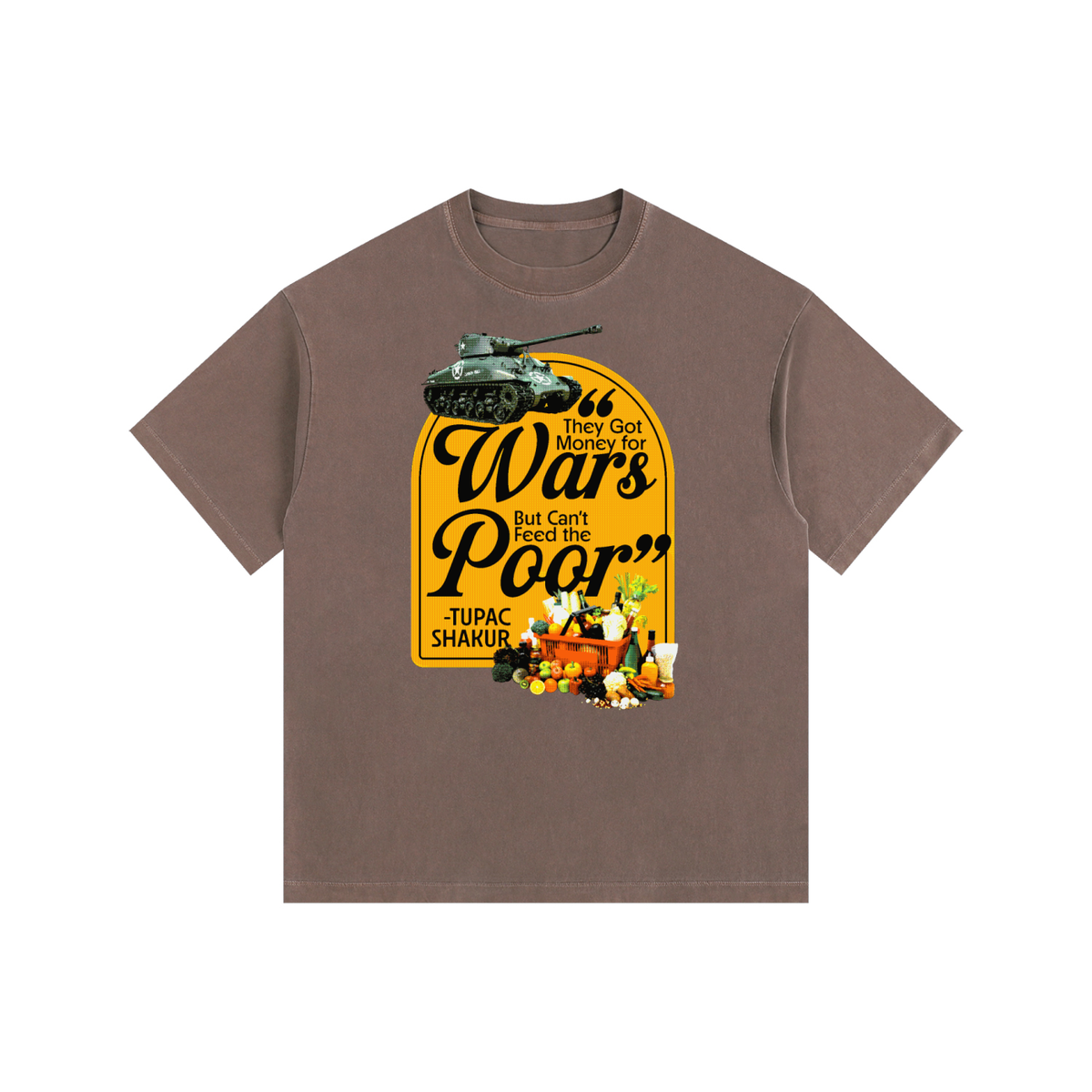 Money For Wars  Vintage Washed Oversized Cotton T-Shirt
