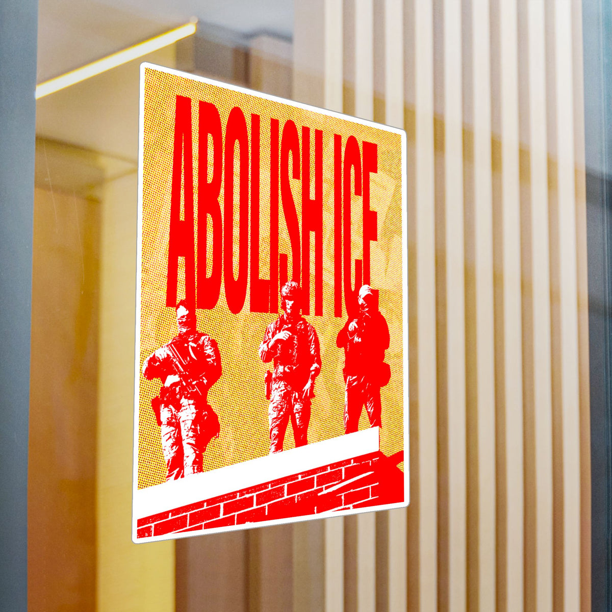Abolish ICE Protest Kiss-Cut Vinyl Decal
