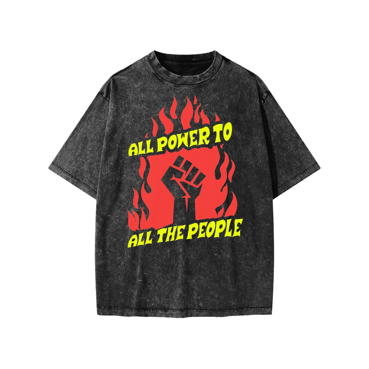 All Power to All the People Mineral Wash Boxy Cotton T-Shirt