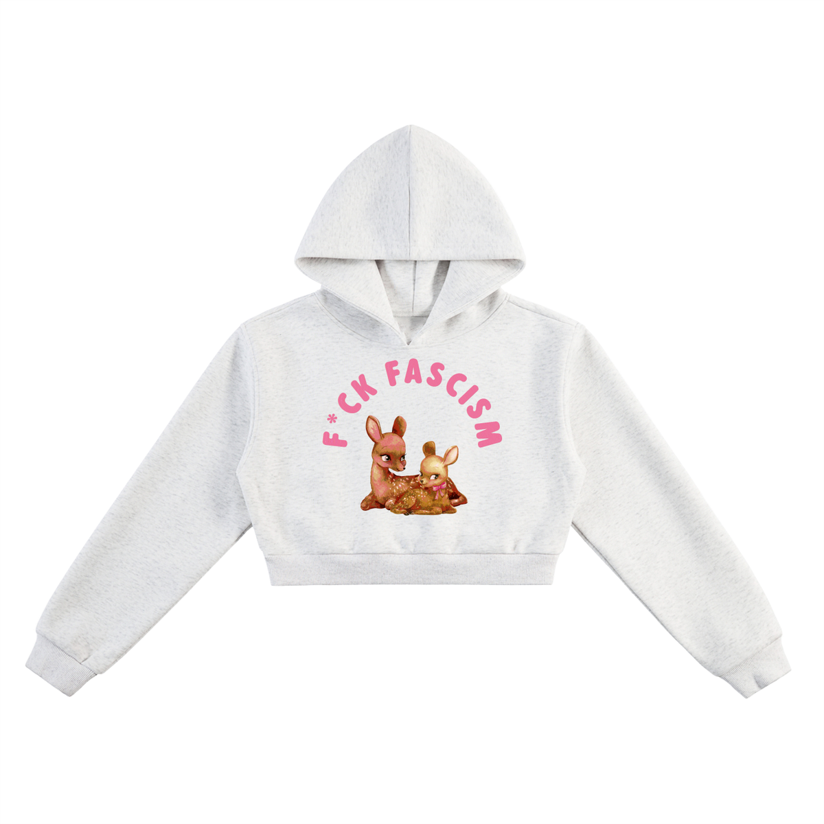 F*ck Fascism Essential Cropped Hoodie