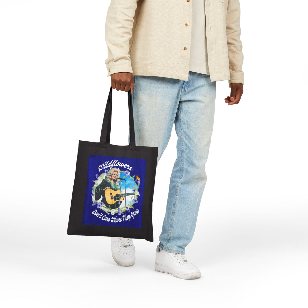 Dolly Wildflowers Music Canvas Bag