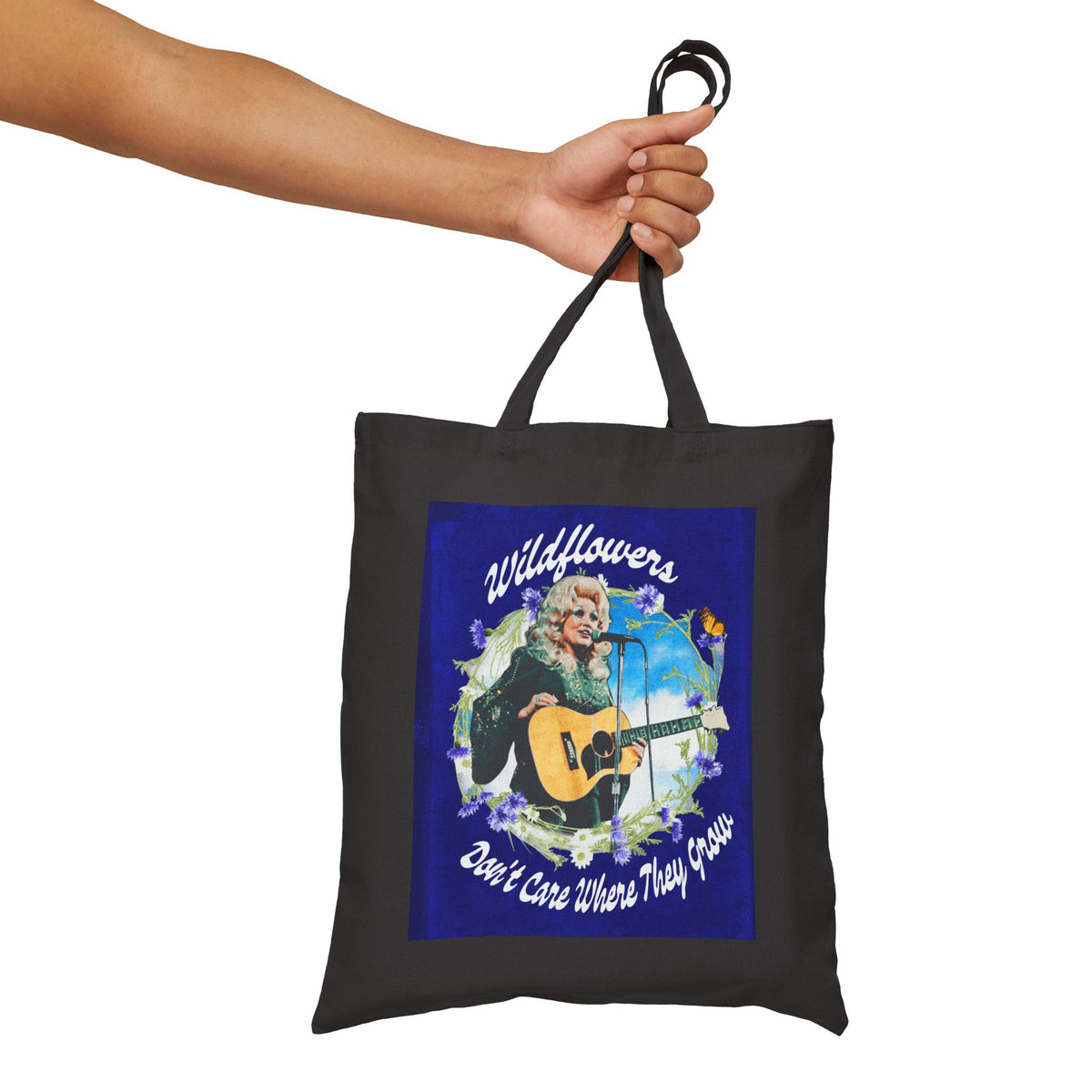 Dolly Wildflowers Music Canvas Bag