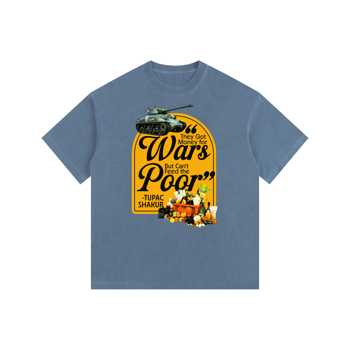 Money For Wars  Vintage Washed Oversized Cotton T-Shirt