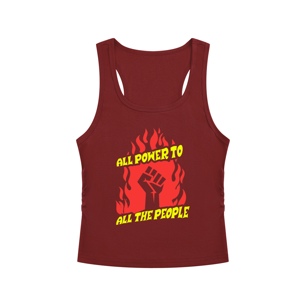 All Power to All the People Women’s Ruched Tank Top