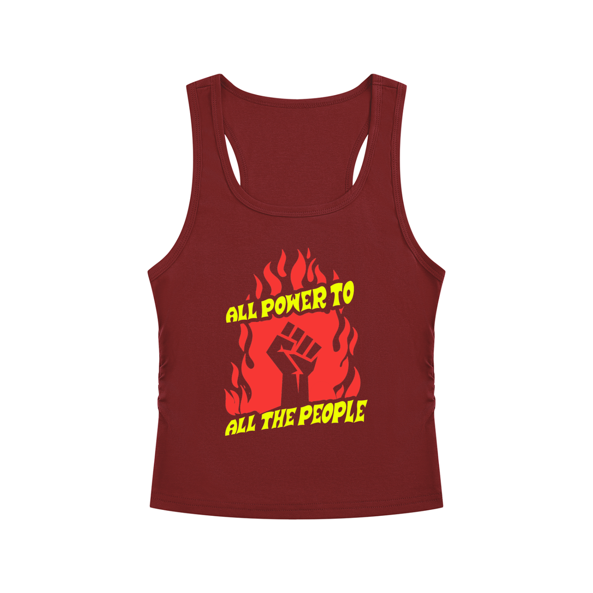 All Power to All the People Women’s Ruched Tank Top