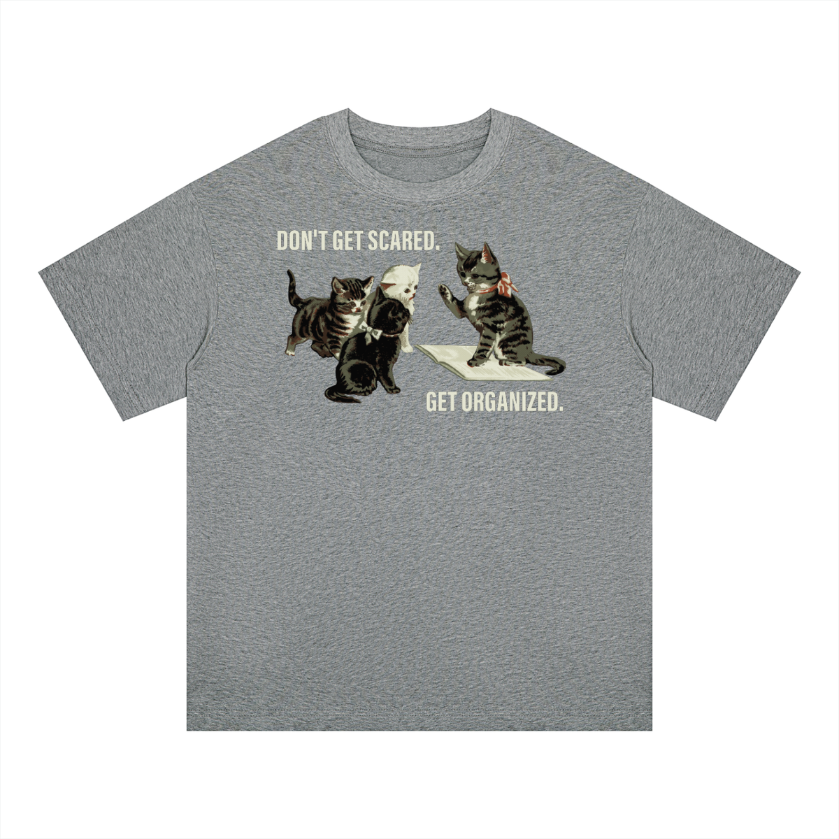 Get Organized Cats Unisex Oversized Drop Shoulder T-Shirt