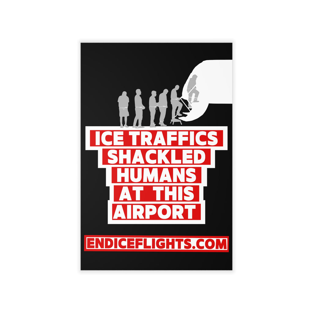 Ice Traffics Shackled Humans at This Airport Luggage Decal