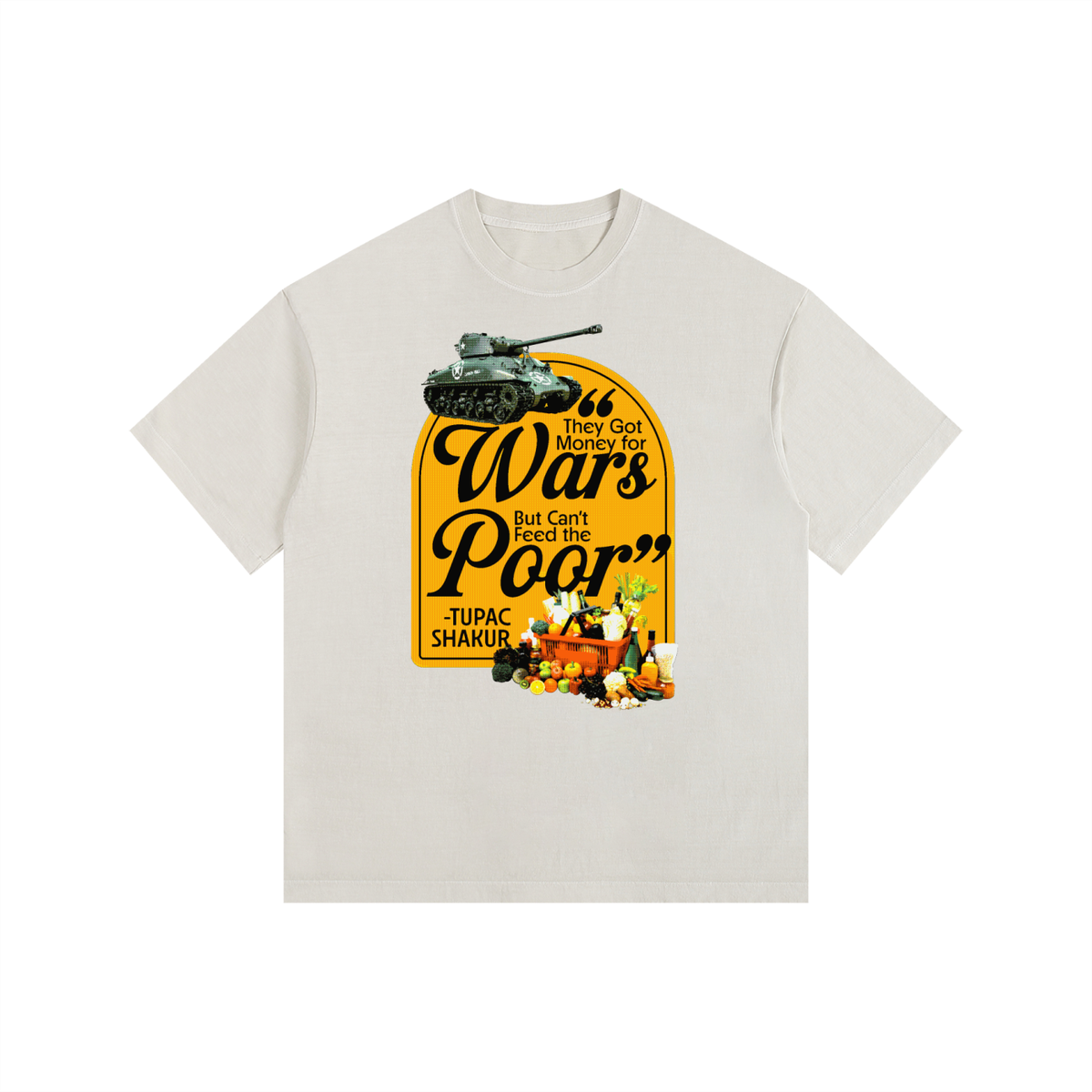 Money For Wars  Vintage Washed Oversized Cotton T-Shirt