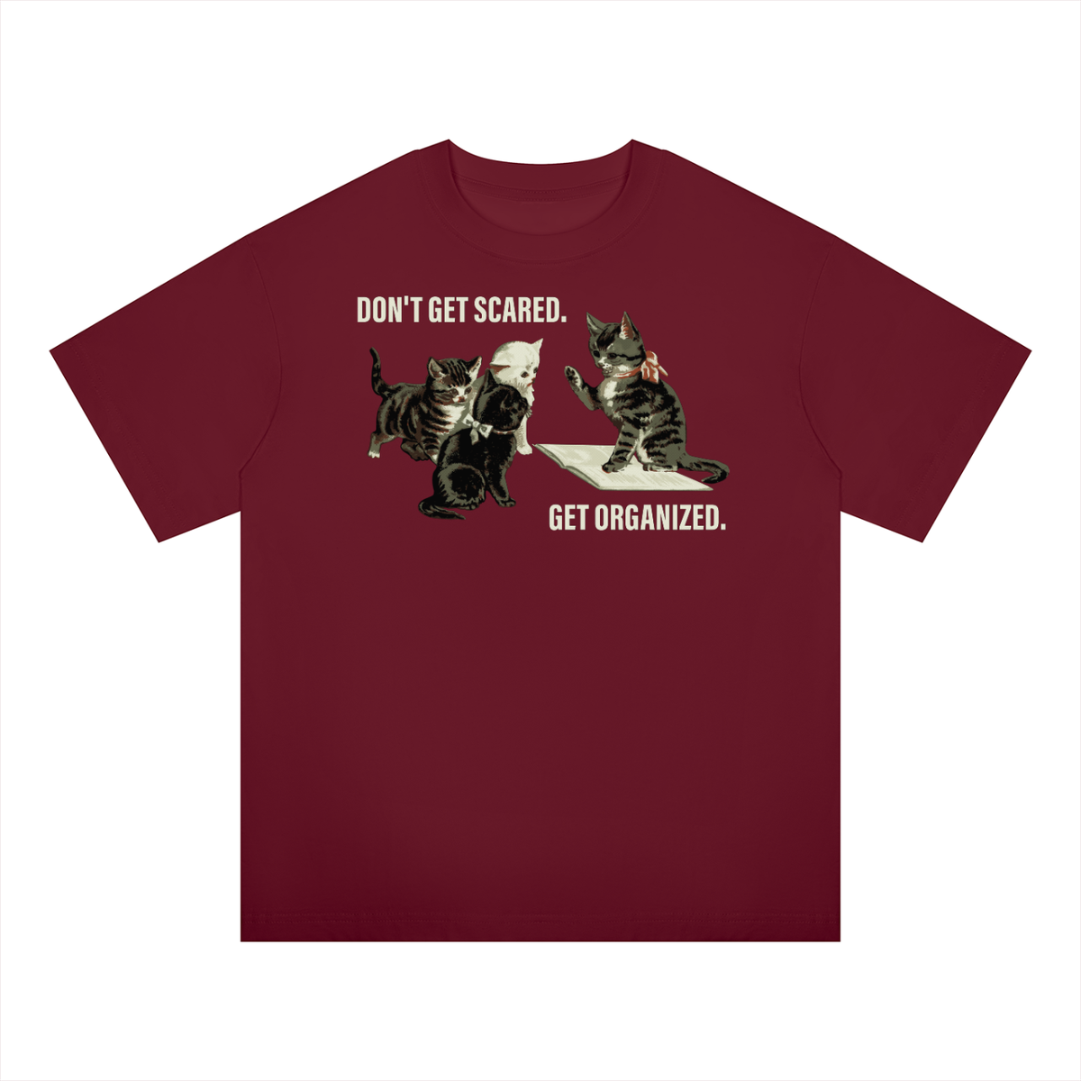Get Organized Cats Unisex Oversized Drop Shoulder T-Shirt