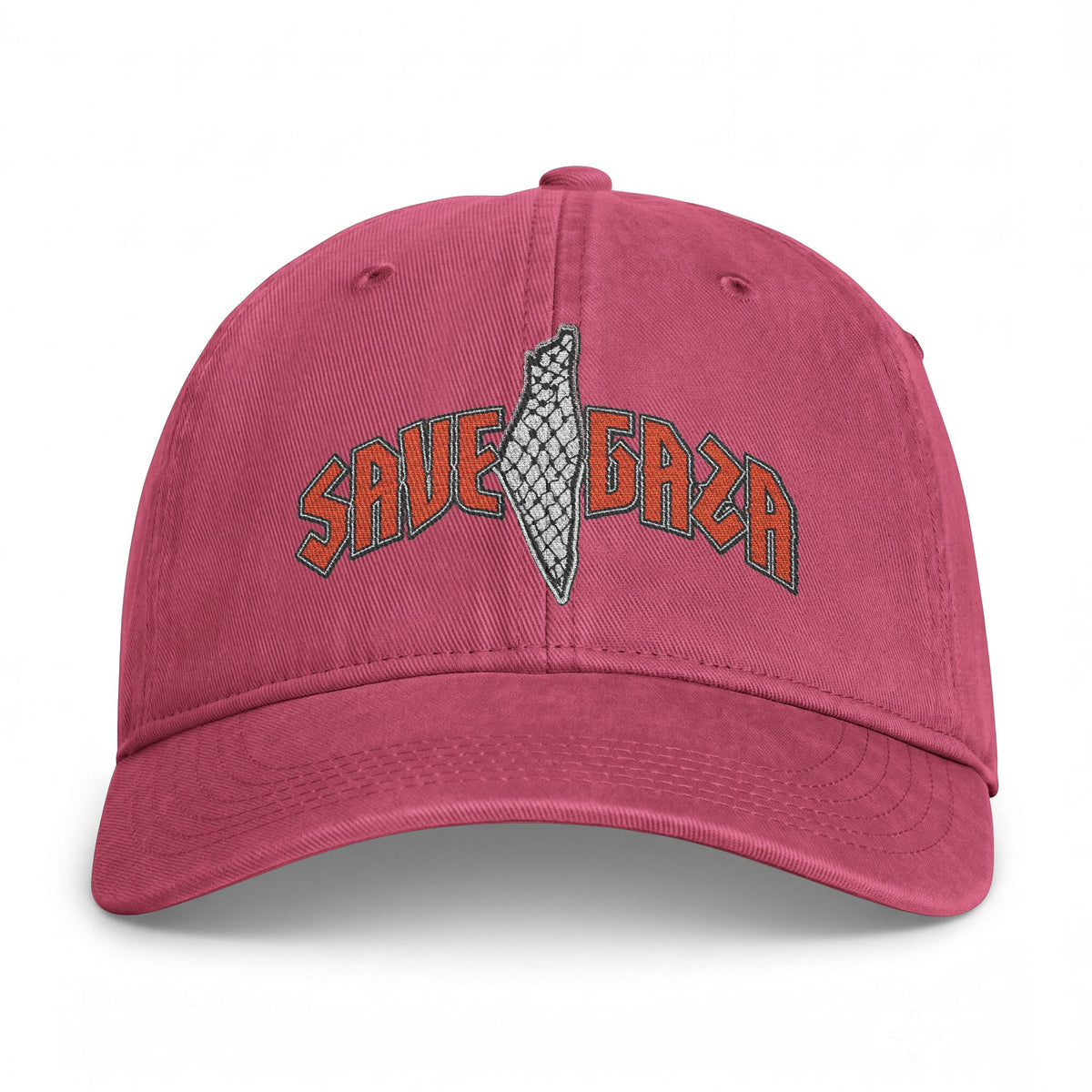 Save Gaza Embroidered Cap — Washed Coastal Baseball Hat