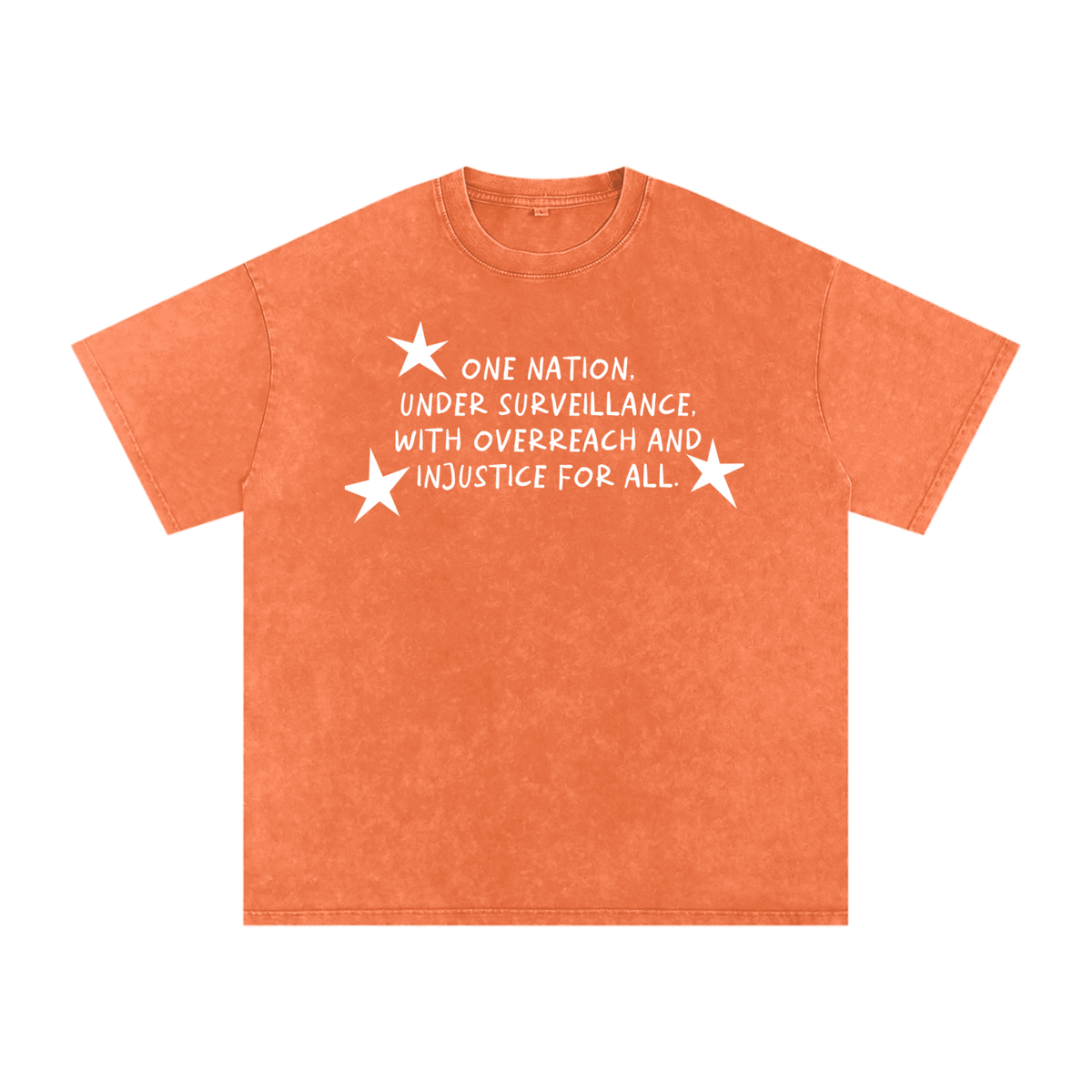 One Nation, Under Surveillance Mineral Wash Boxy Cotton T-Shirt