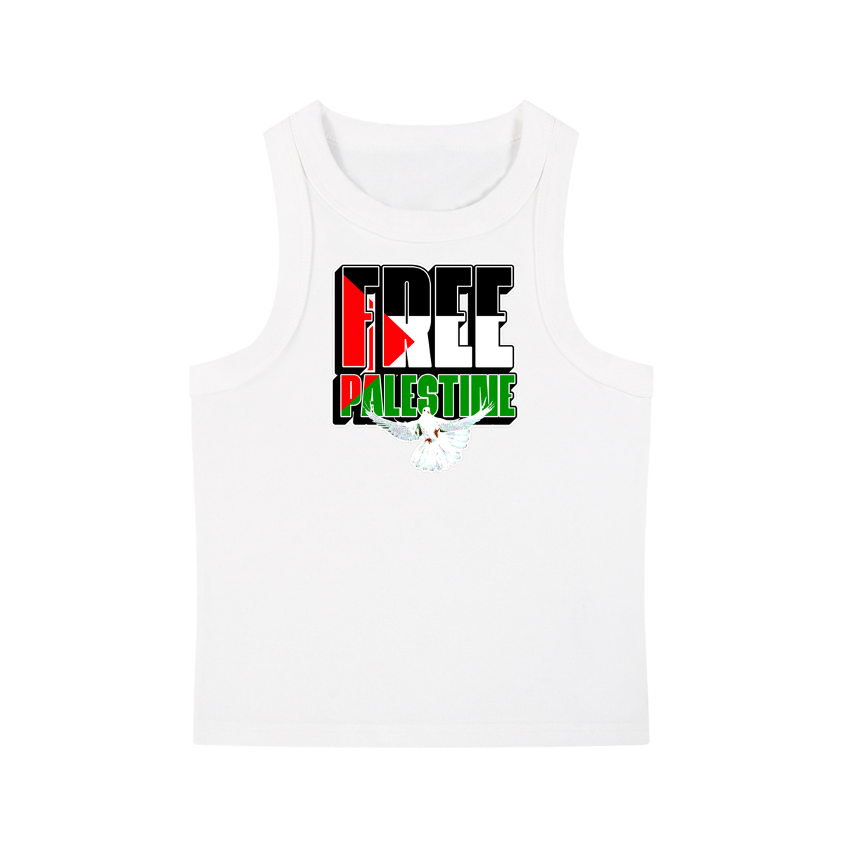 Free Palestine  Snow Washed Tank Top