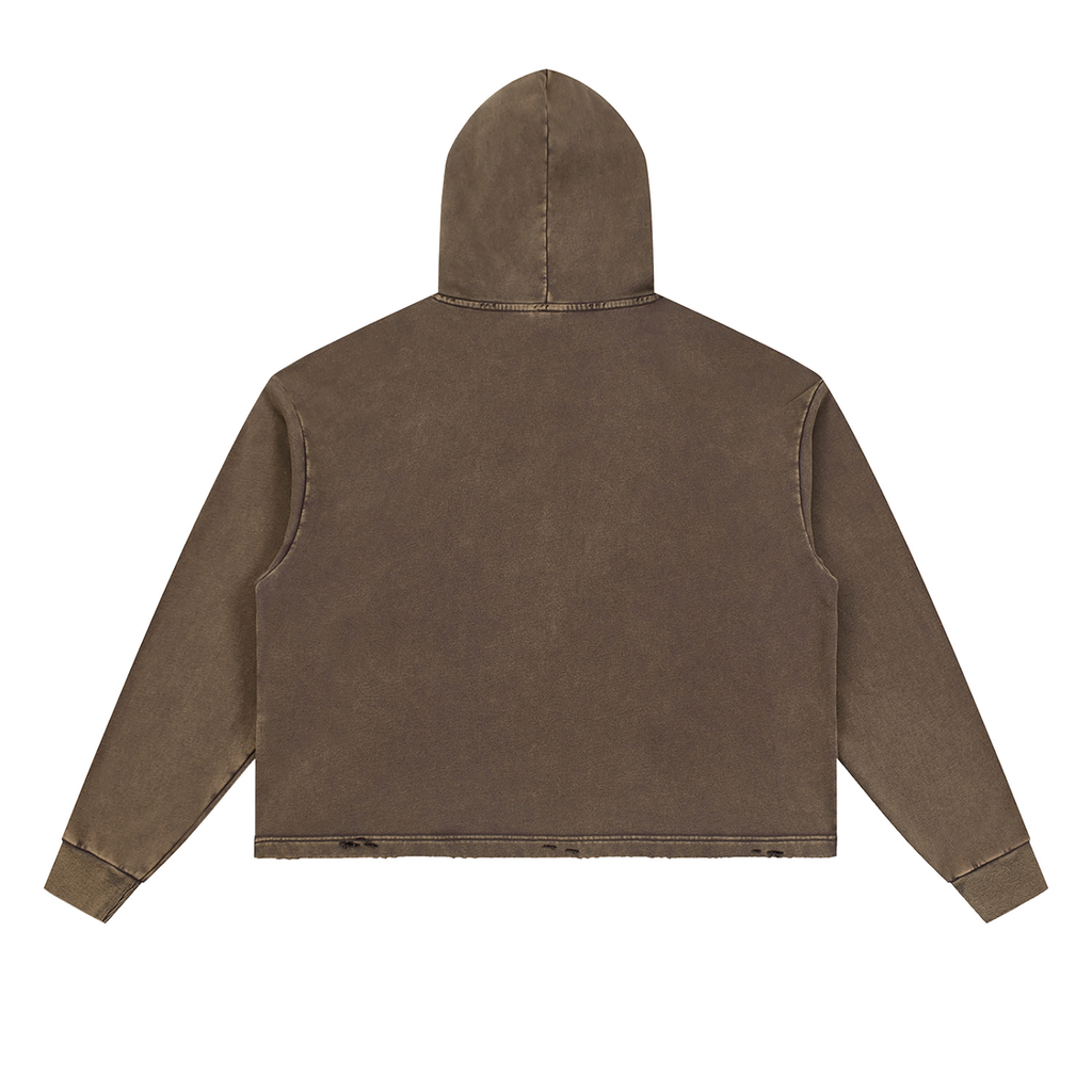 No ICE No KKK No Fascist USA Snow Wash Fleece Oversize Hoodie