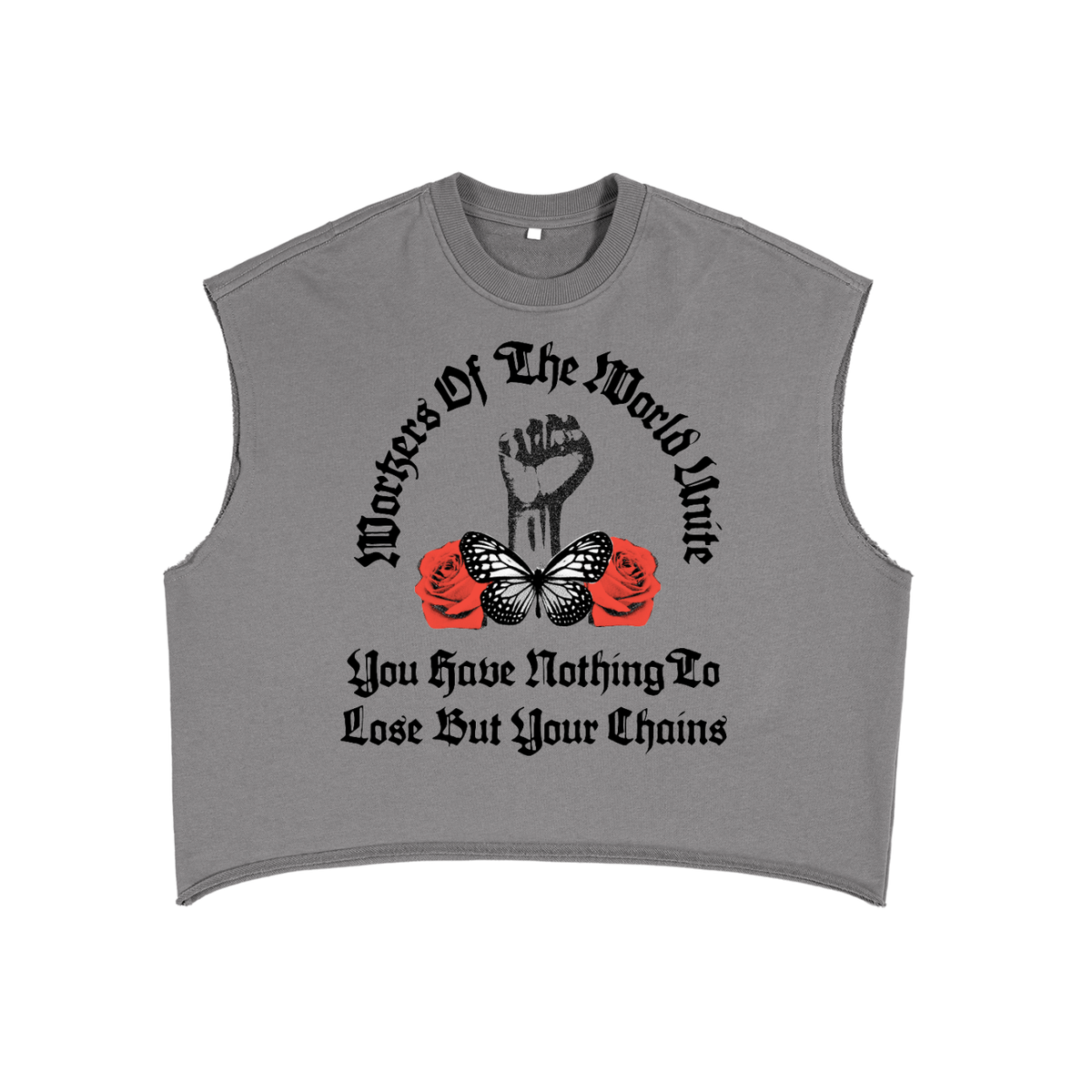 Workers of the World Unite French Terry Boxy Tank Top