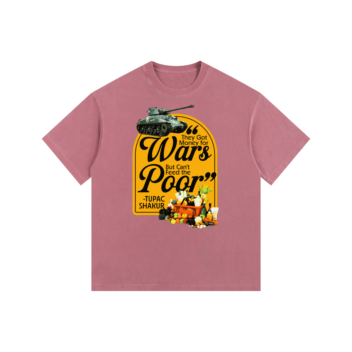 Money For Wars  Vintage Washed Oversized Cotton T-Shirt