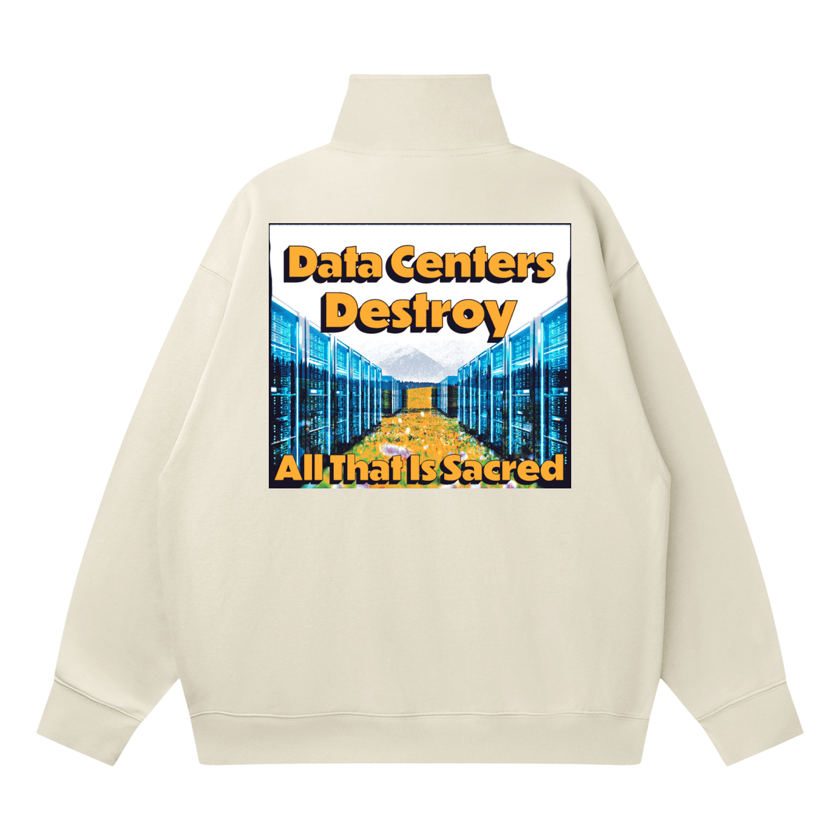 Data Center Destroy Snow Washed Oversized Cotton T-Shirt
