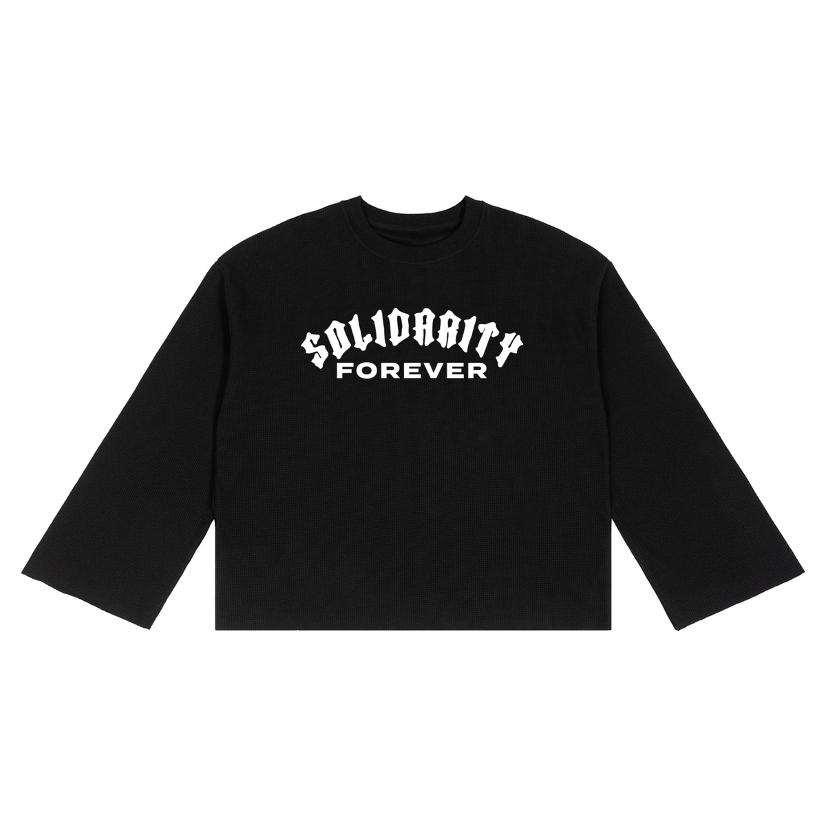 Solidarity Forever Unisex Waffle Raw Edge T-Shirts