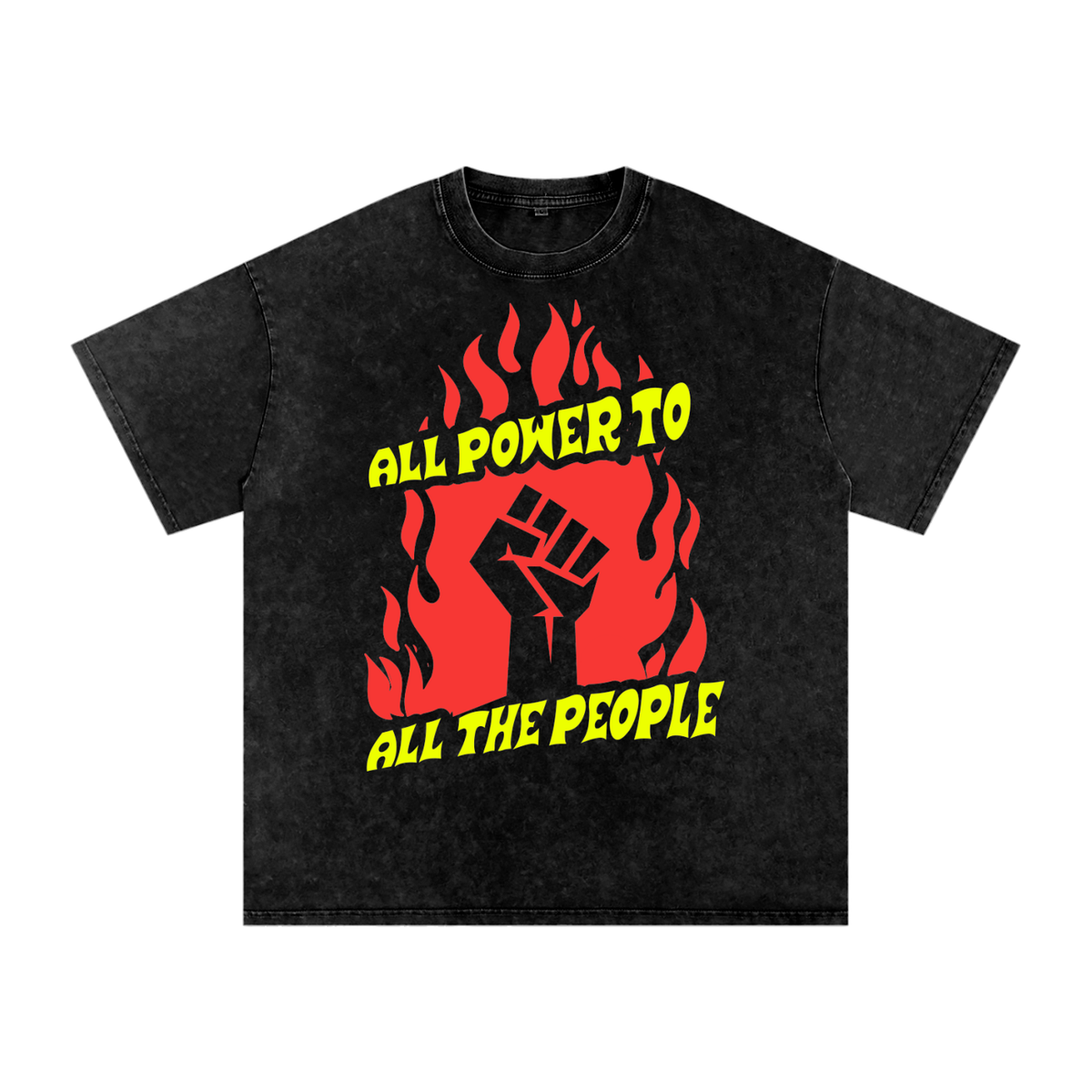 All Power to All the People Mineral Wash Boxy Cotton T-Shirt