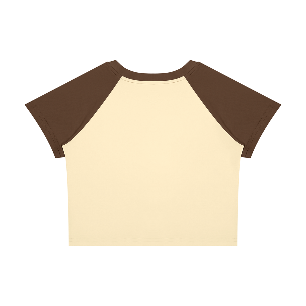 EAT THE RICH CUTESY Women’s Raglan Color Block Baby T-Shirt