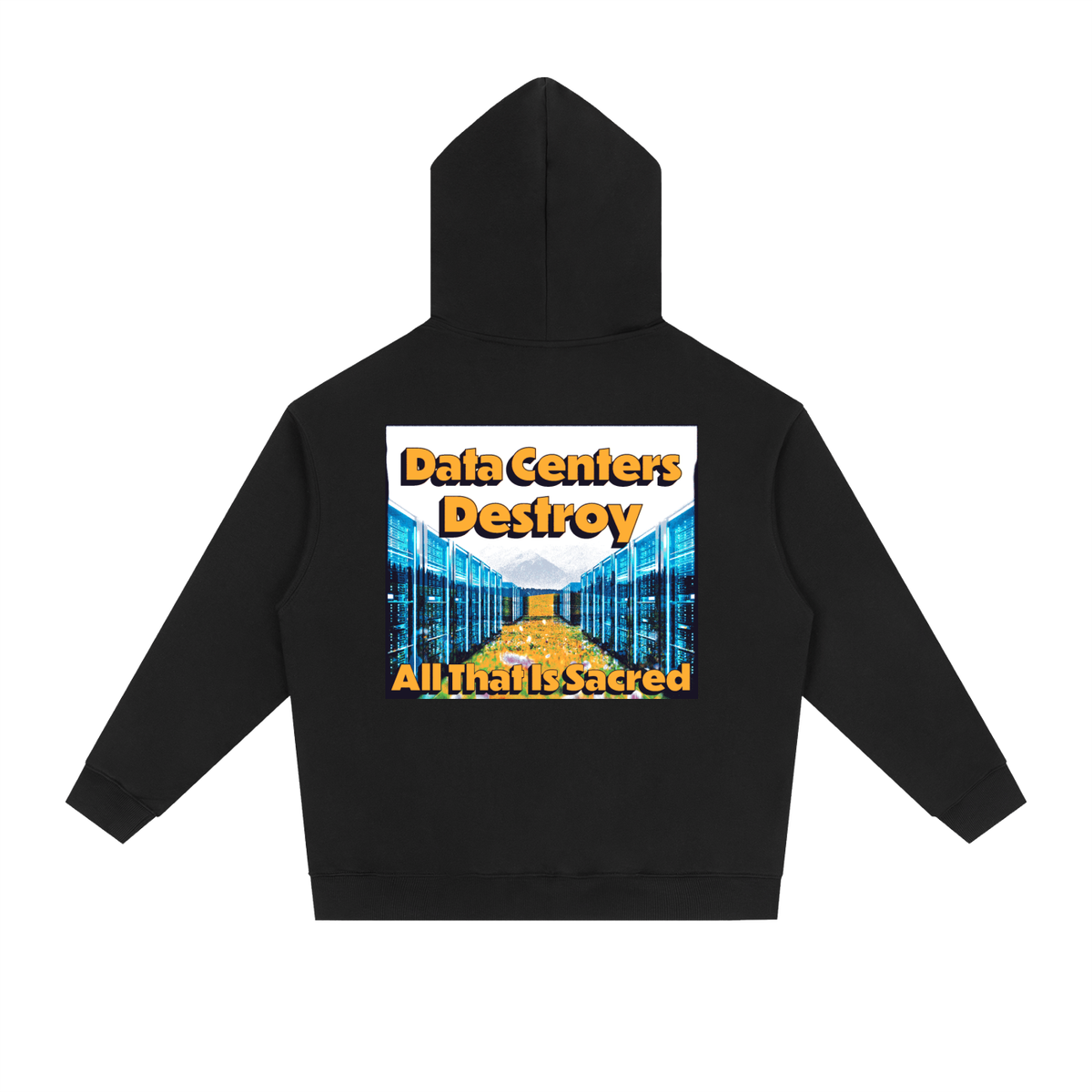 Data Center Destroy Snow Washed Oversized Cotton T-Shirt