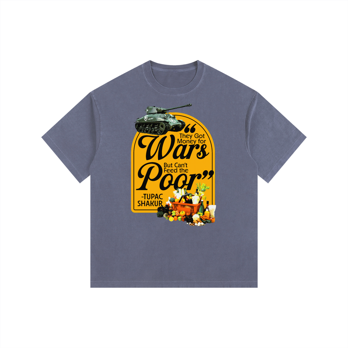 Money For Wars  Vintage Washed Oversized Cotton T-Shirt