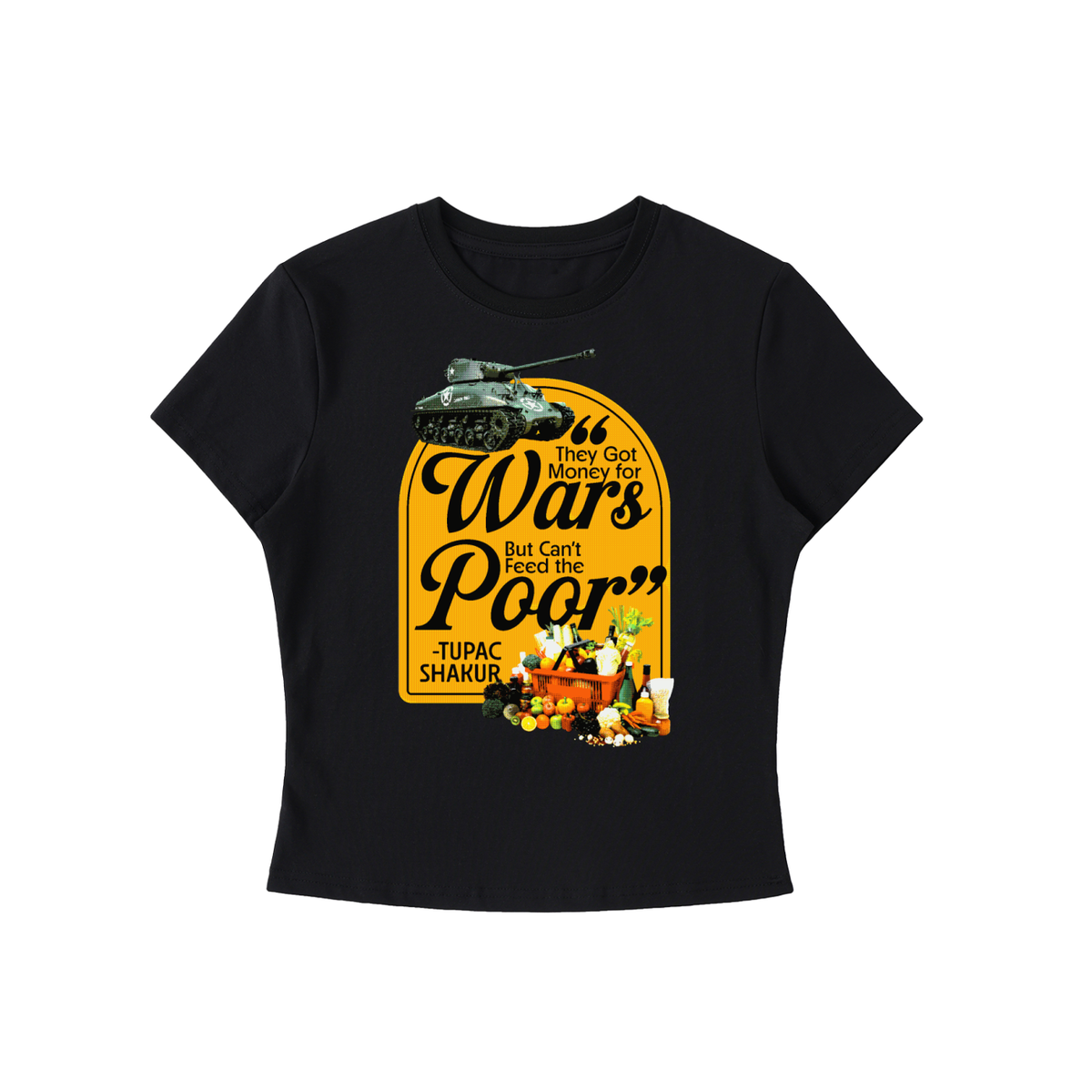 Money For Wars  Essential Bodycon Crewneck T-Shirt