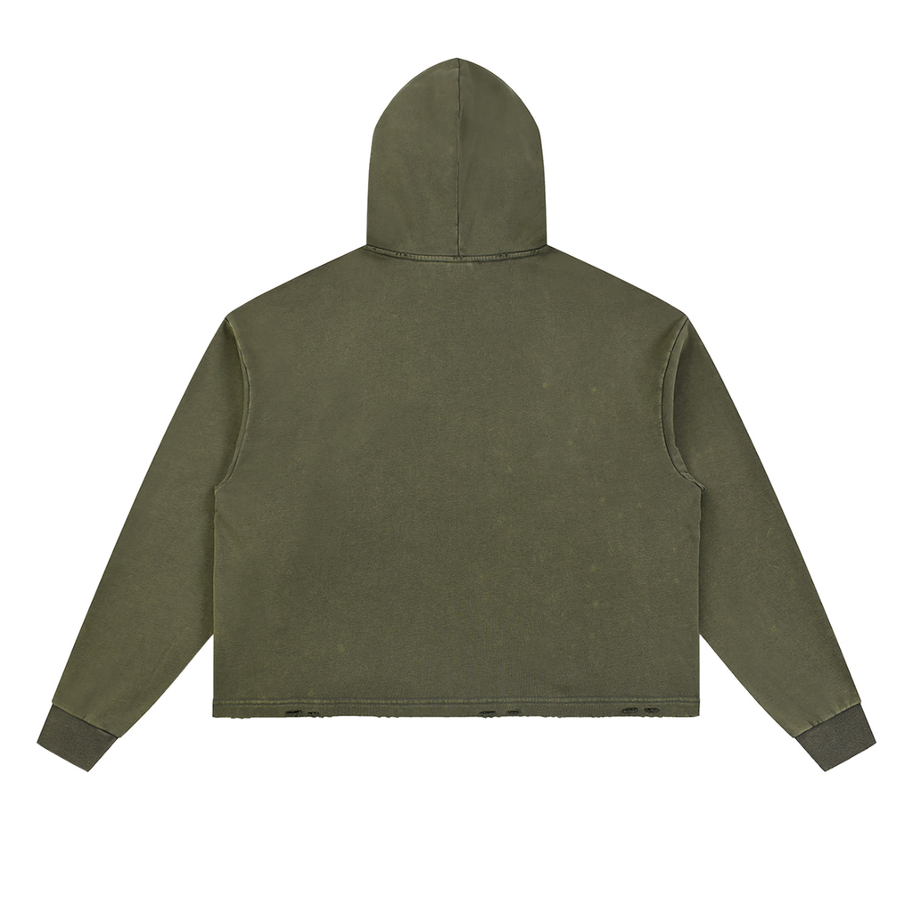 No ICE No KKK No Fascist USA Snow Wash Fleece Oversize Hoodie