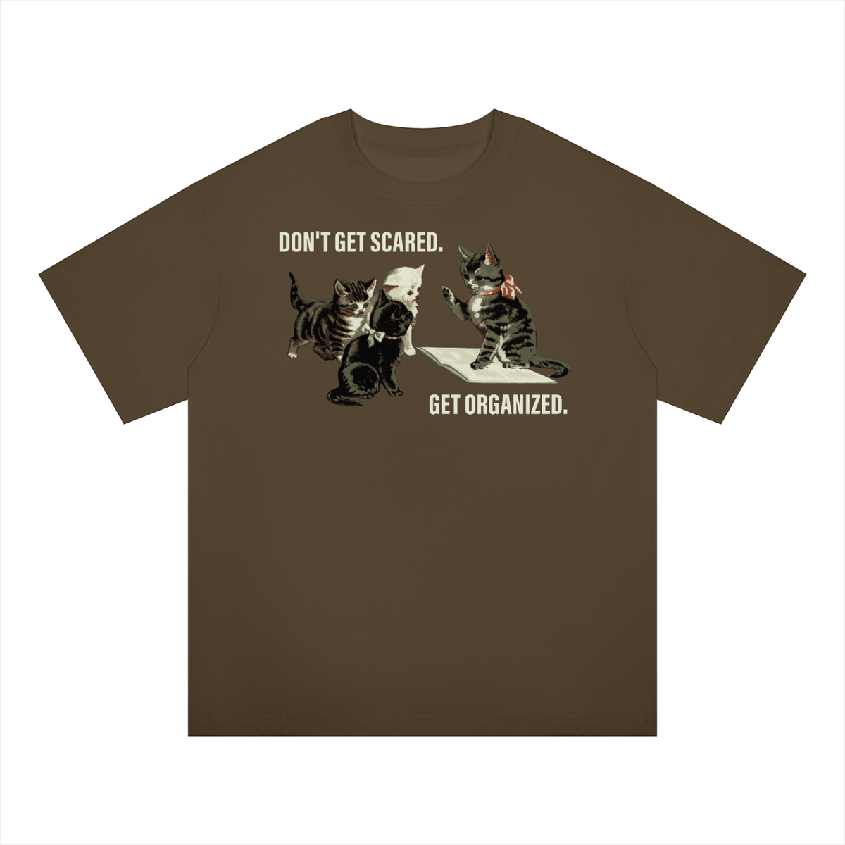 Get Organized Cats Unisex Oversized Drop Shoulder T-Shirt