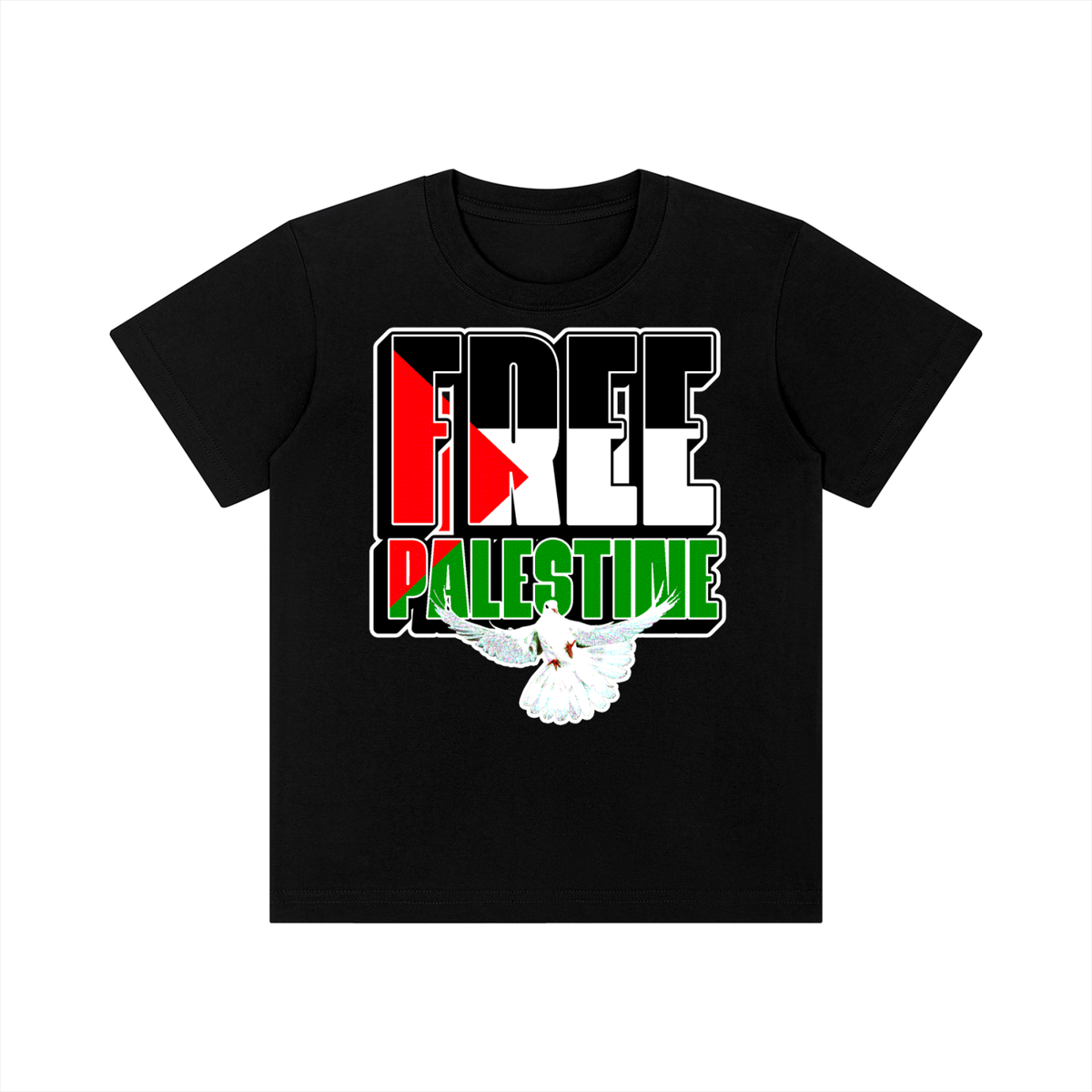 Free Palestine Kid's Crewneck Short Sleeve T-Shirt