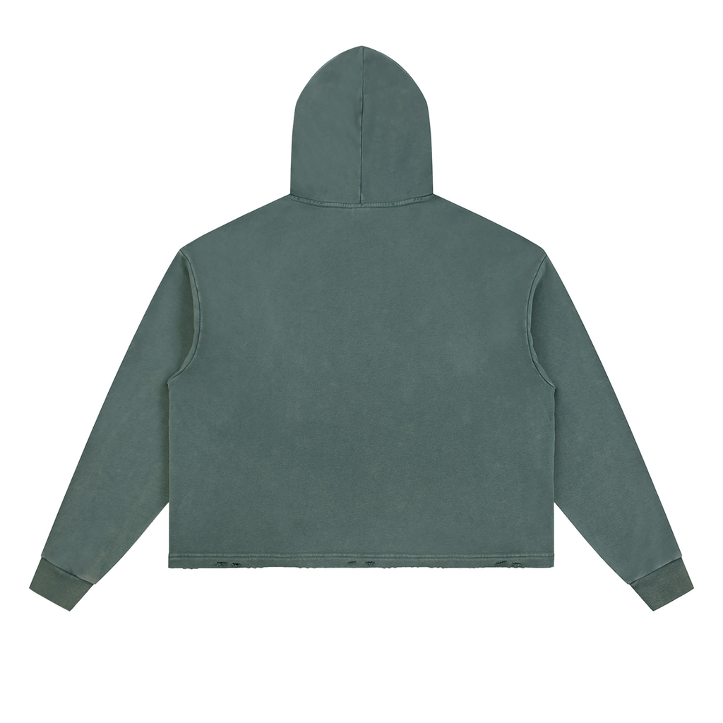 No ICE No KKK No Fascist USA Snow Wash Fleece Oversize Hoodie