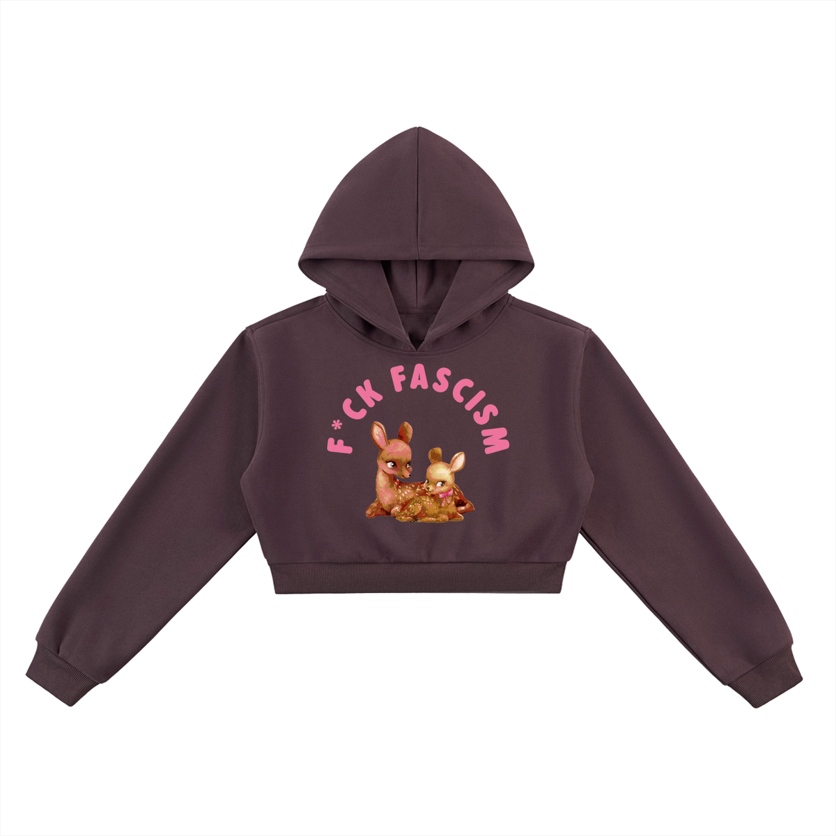 F*ck Fascism Essential Cropped Hoodie