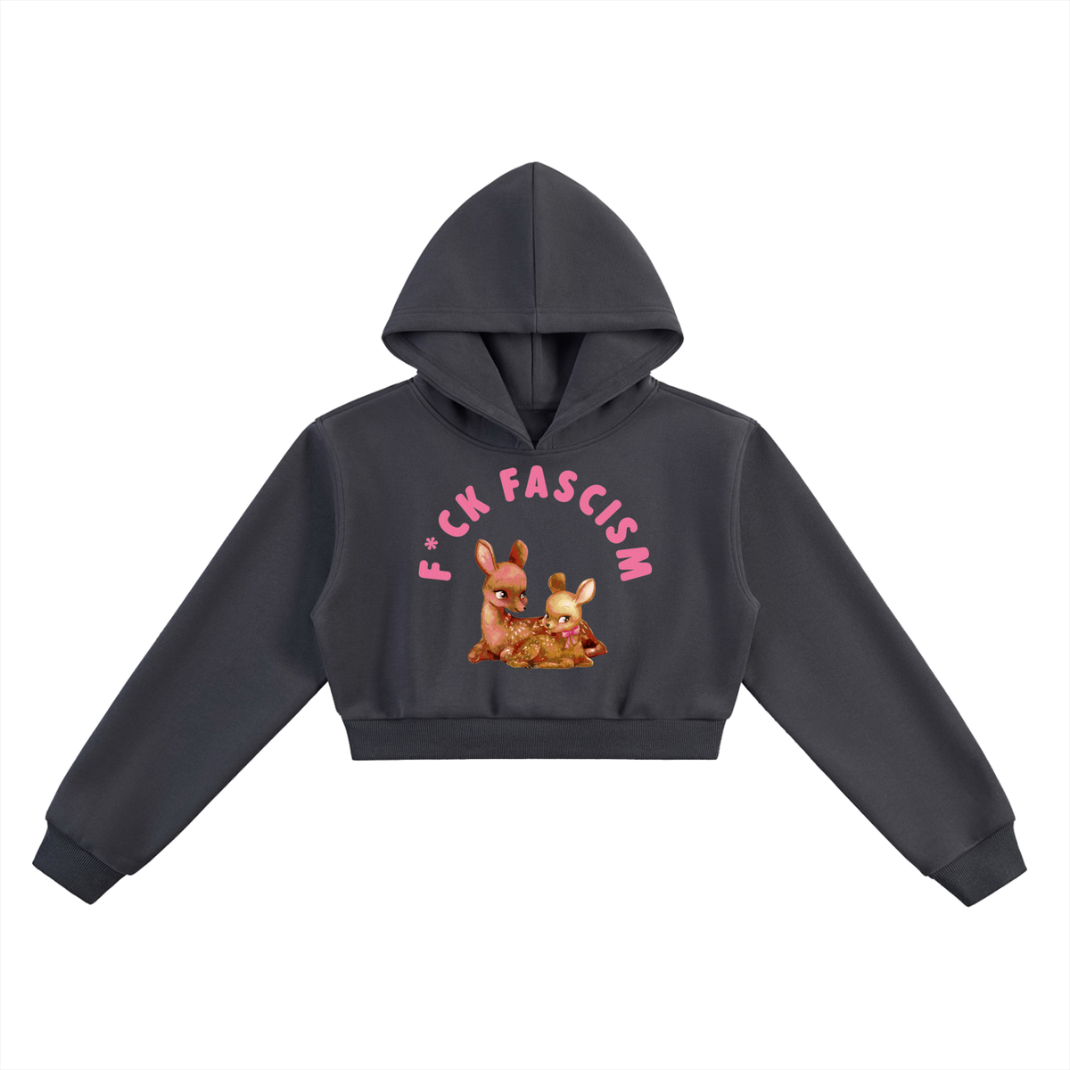 F*ck Fascism Essential Cropped Hoodie