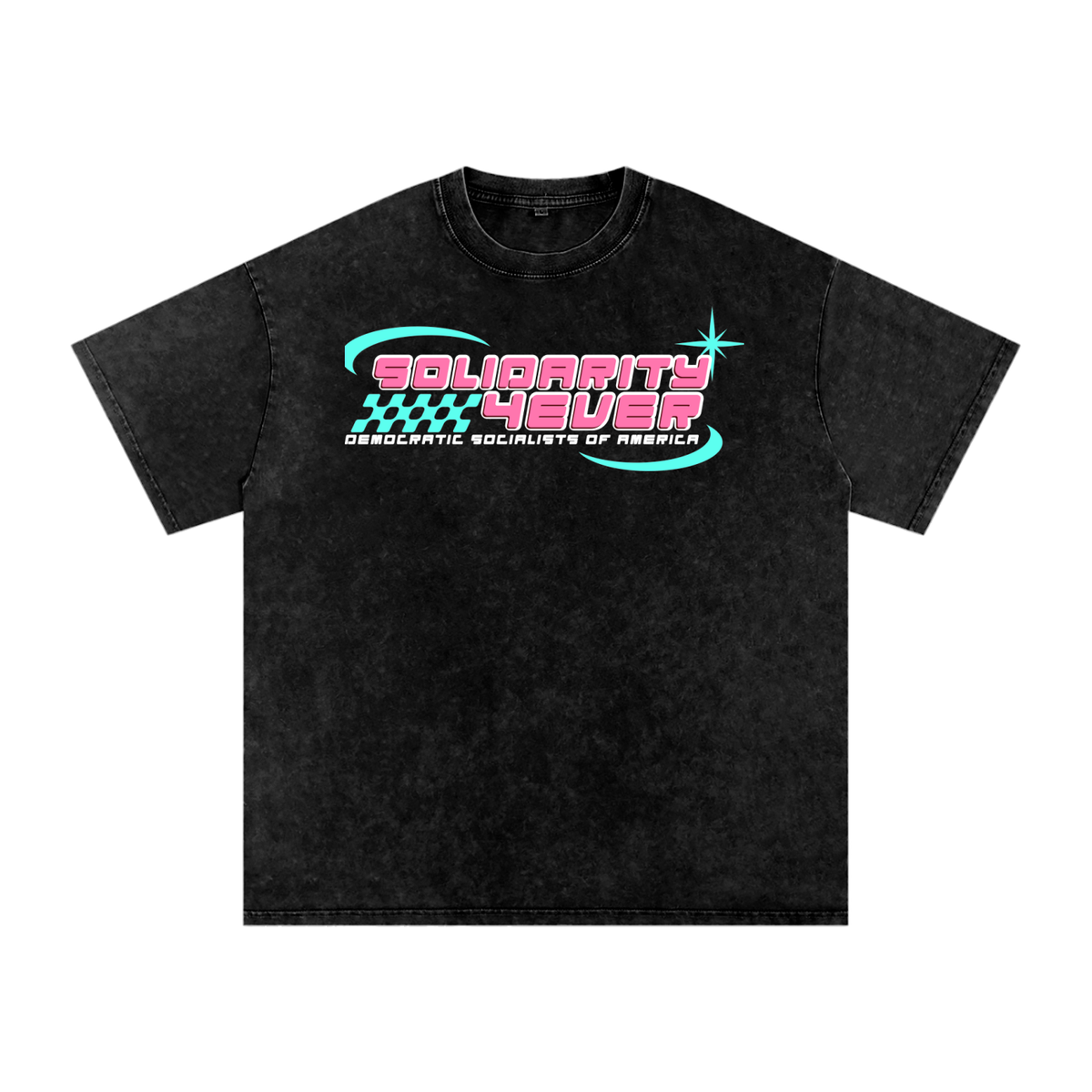 Solidarity 4EVER y2k Unisex Vintage Wash Sunfade Boxy T-Shirt
