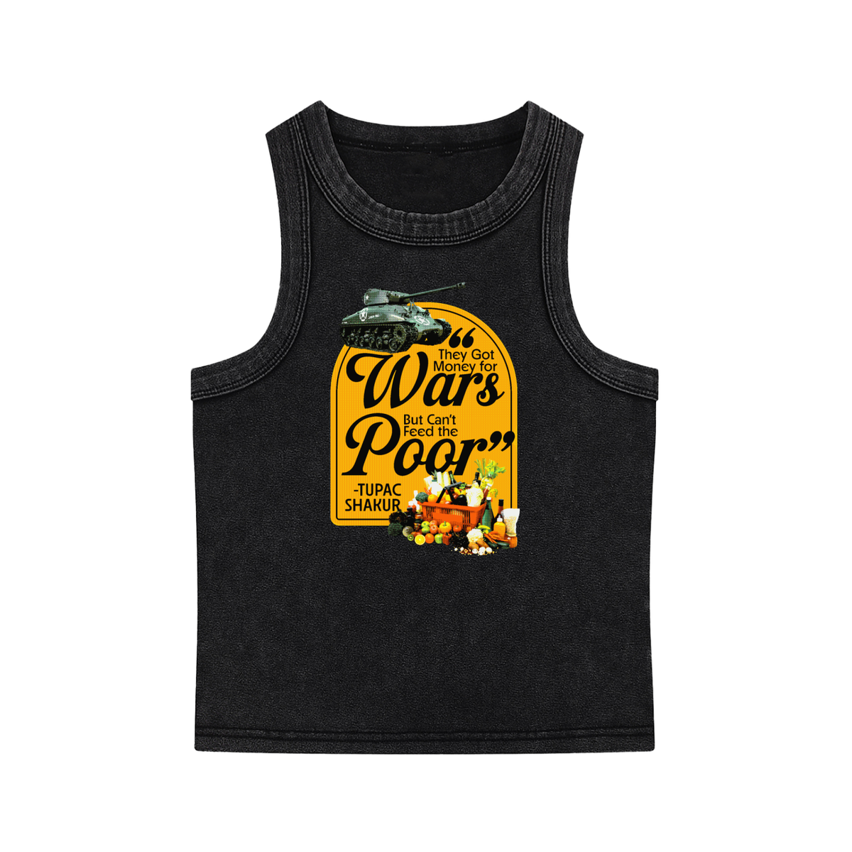Money For Wars Snow Washed Tank Top