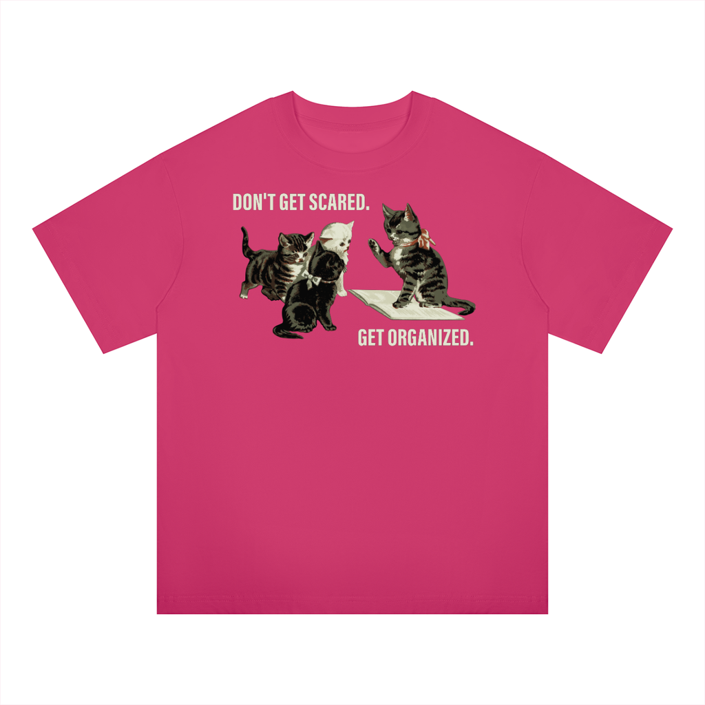 Get Organized Cats Unisex Oversized Drop Shoulder T-Shirt