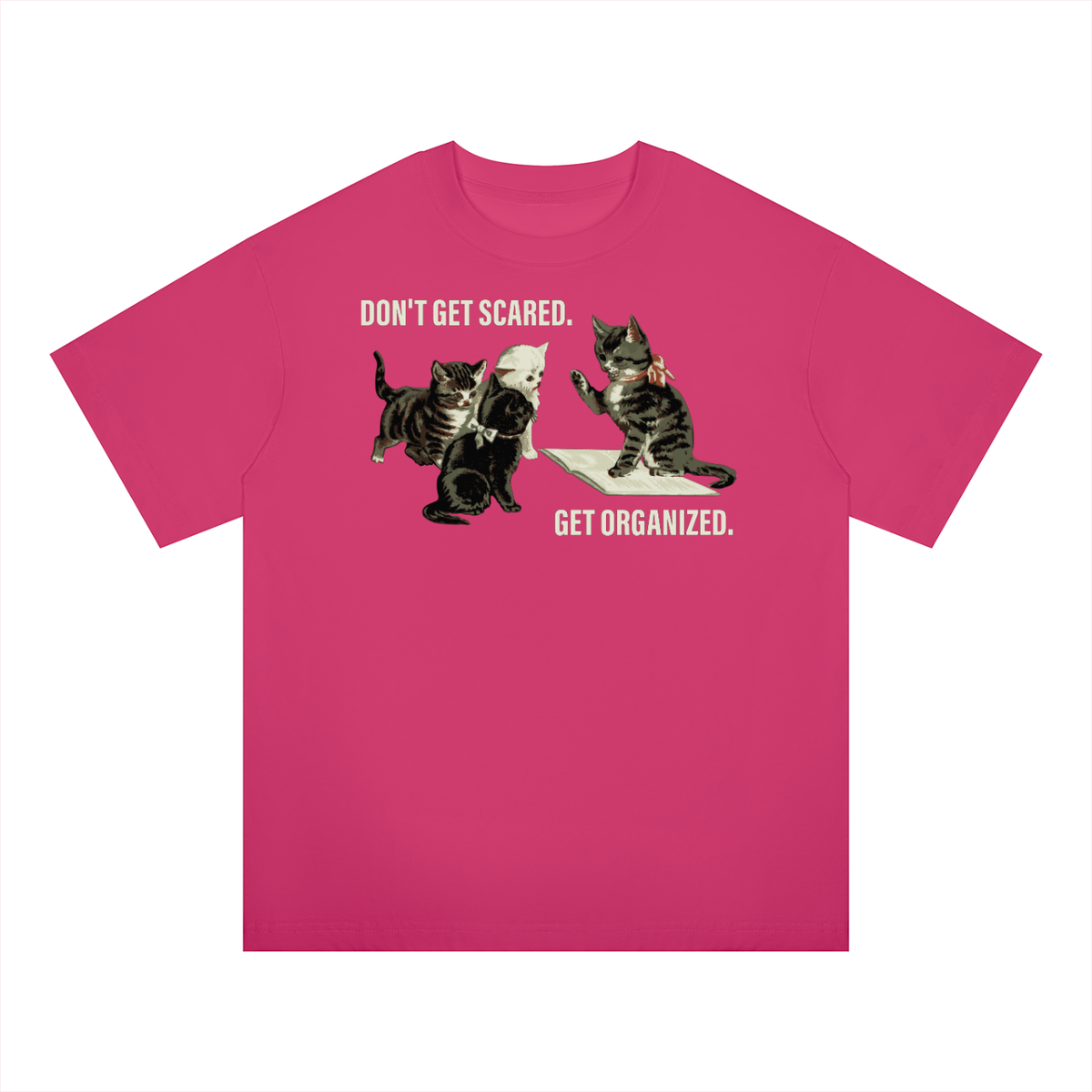 Get Organized Cats Unisex Oversized Drop Shoulder T-Shirt