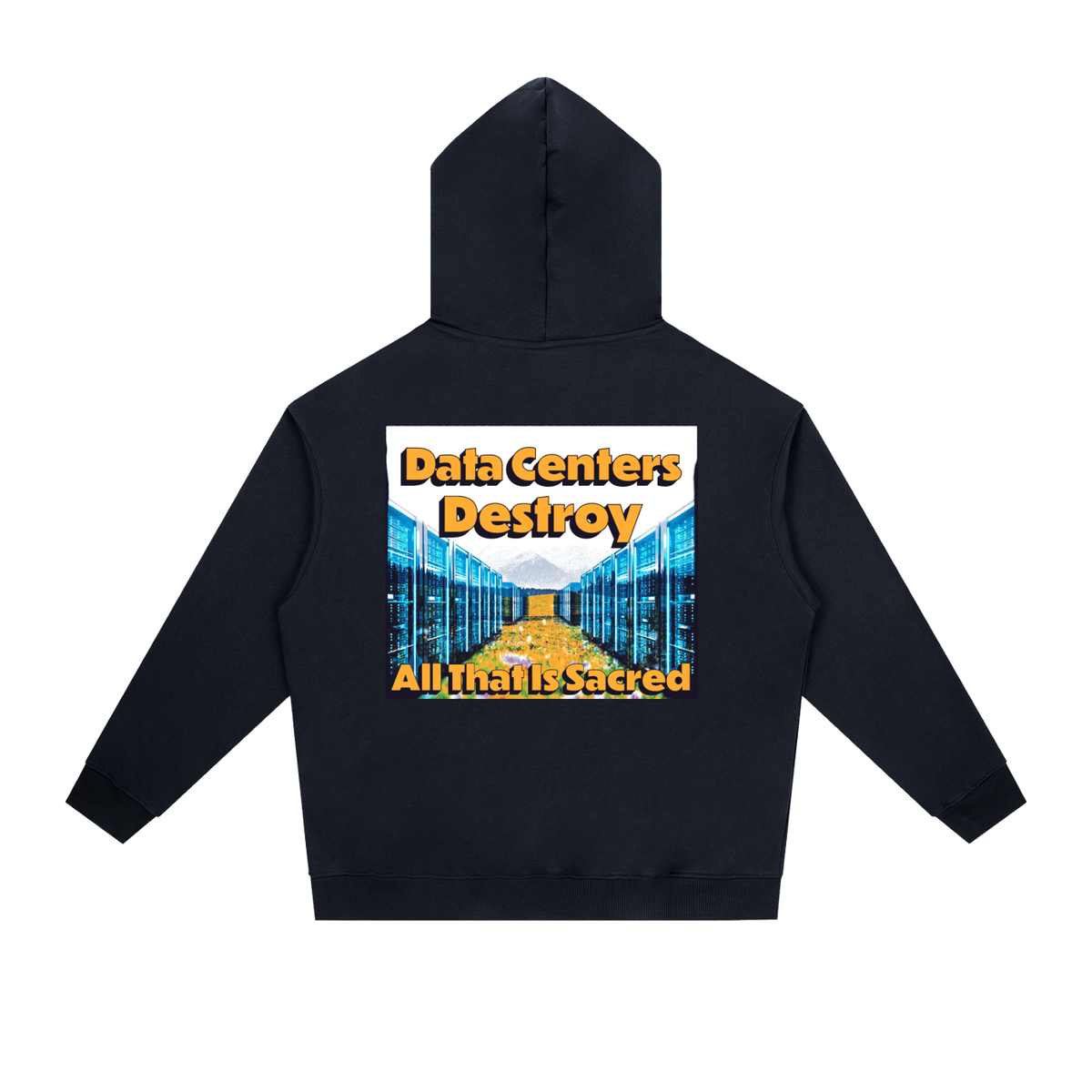 Data Center Destroy Snow Washed Oversized Cotton T-Shirt