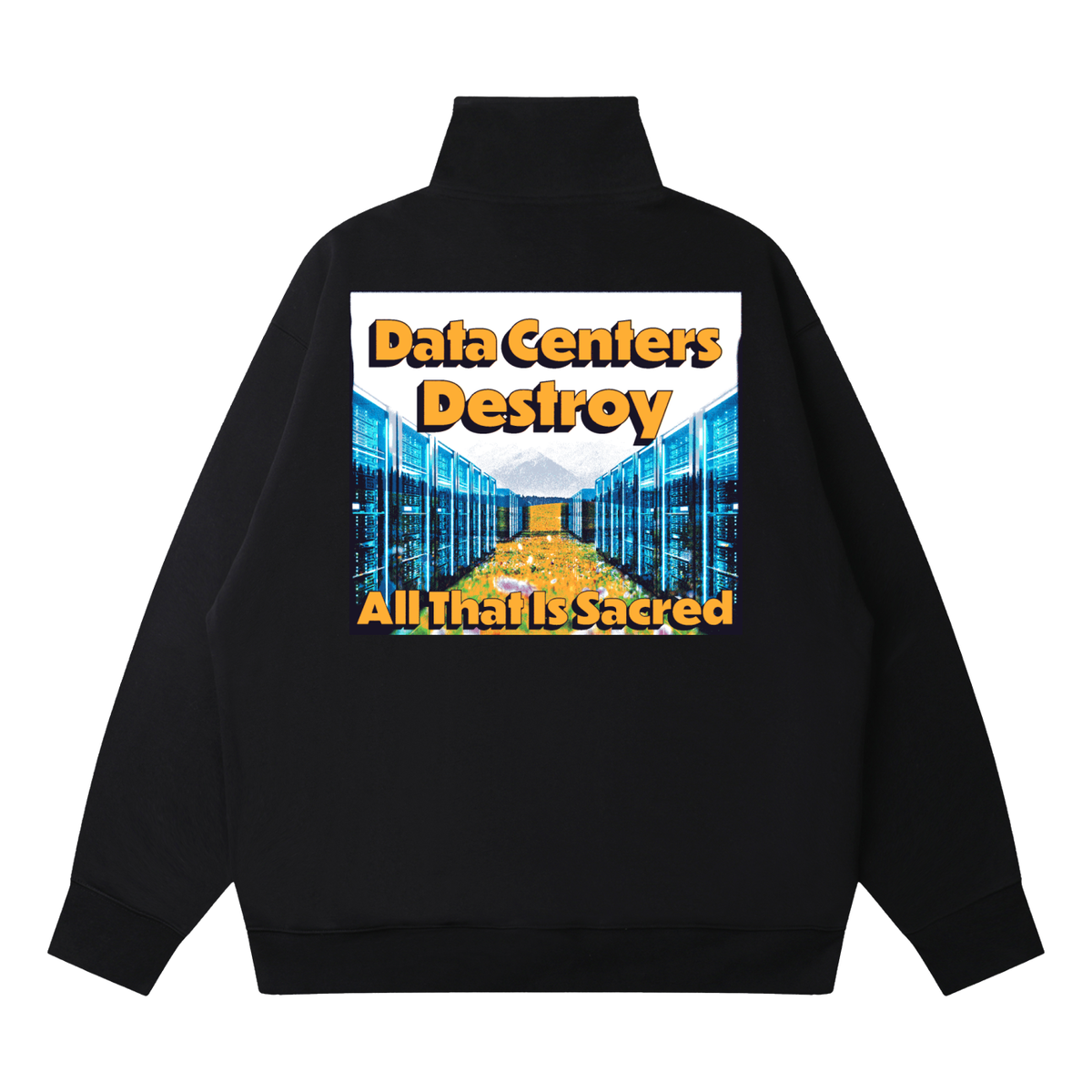 Data Center Destroy Snow Washed Oversized Cotton T-Shirt